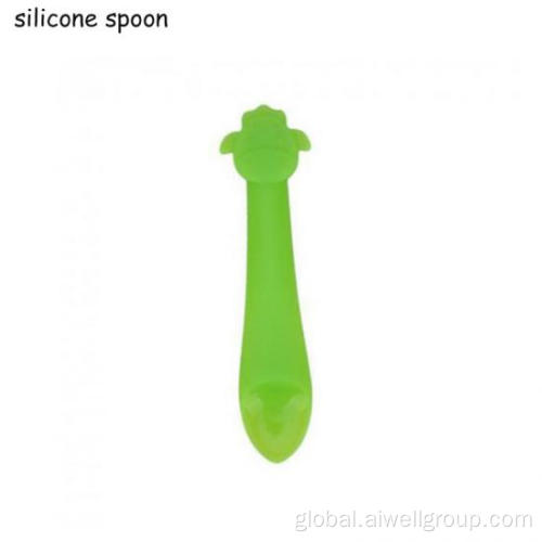 China Cute Animal Food Training Silicone Baby Feeding Spoon Supplier